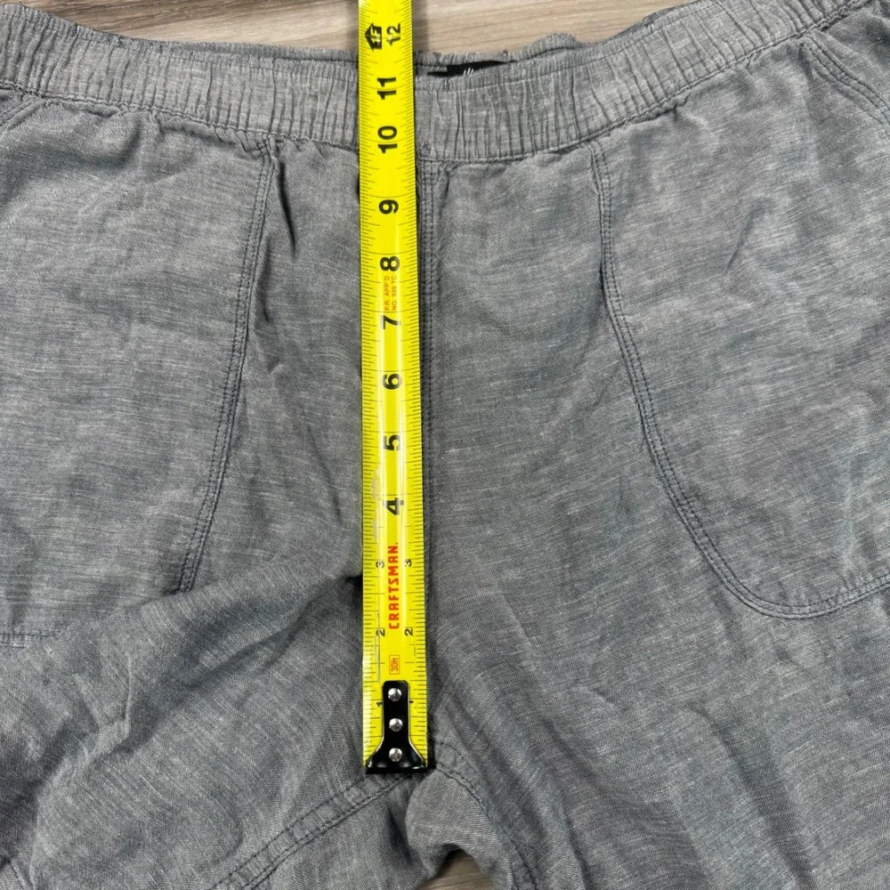 Allbirds Mens Linen Blend Elastic Waist Shorts Grey Size Large Patch Pockets